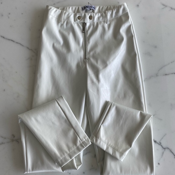 I AM GIA WHITE VINYL PANT - Picture 1 of 6
